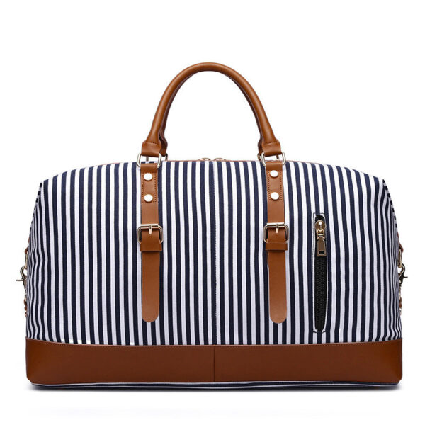 Striped Portable Messenger Travel Bag